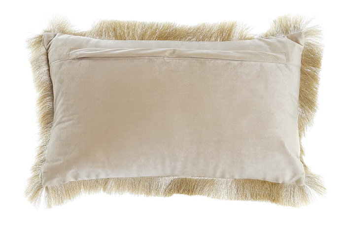 DKD Home Decor Cojin Moderno de Poliester con Flecos y Cremallera Oculta 10 x 30 x 50 cm