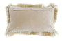 DKD Home Decor Cojin Moderno de Poliester con Flecos y Cremallera Oculta 10 x 30 x 50 cm