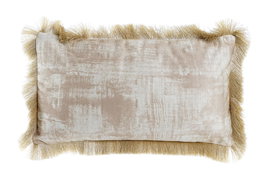 DKD Home Decor Cojin Moderno de Poliester con Flecos y Cremallera Oculta 10 x 30 x 50 cm