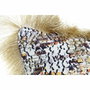 DKD Home Decor Cojín Multicolor con Flecos y Acabado Impreso