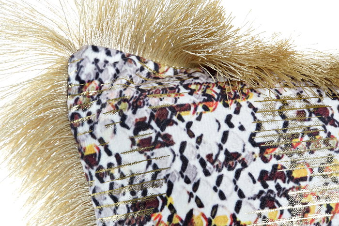 DKD Home Decor Cojin Moderno Multicolor 50 x 10 x 30 cm Poliester con Flecos