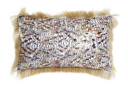 DKD Home Decor Cojin Moderno Multicolor 50 x 10 x 30 cm Poliester con Flecos