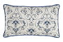 DKD Home Decor Cojin Shabby Azul Floral Poliester Velvet 50 x 10 x 30 cm