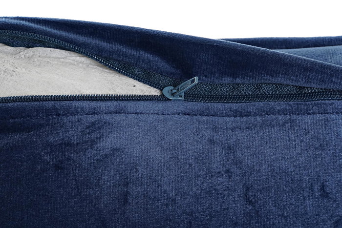 DKD Home Decor Cojin Shabby Azul Floral Poliester Velvet 50 x 10 x 30 cm