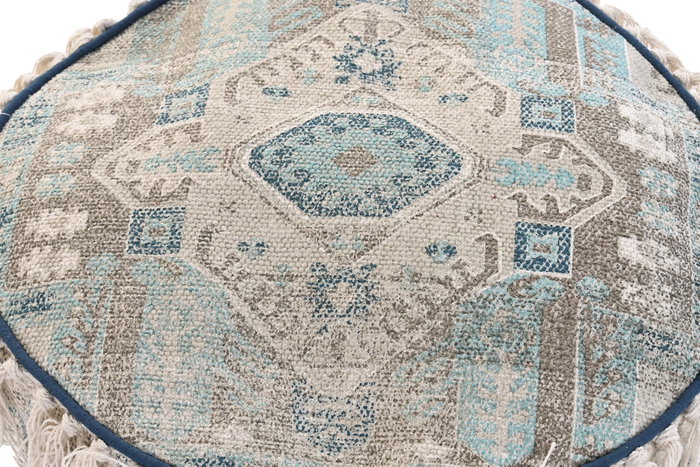 DKD Home Decor Cojin Suelo Arabe Casablanca Azul Marron Polyester 40 x 40 x 40 cm