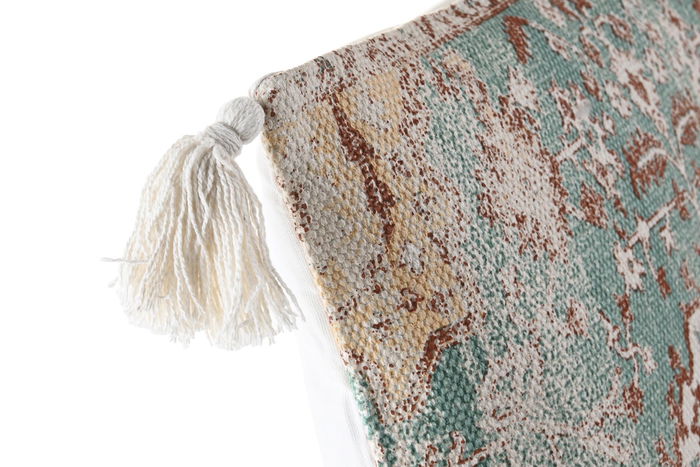 DKD Home Decor Cojín Árabe Azul y Beige 45 x 10 x 45 cm Algodón