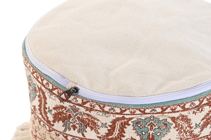 DKD Home Decor Cojin Suelo Arabe Fez Verde Beige 46x46x37 cm