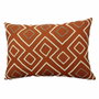DKD Home Decor Funda Cojín Algodón 60x40 cm Geométrico Terracota