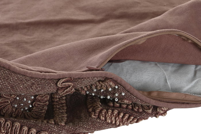 DKD Home Decor Funda Cojin Marron 1 x 50 x 50 cm Algodon Polyester DKD Home Decor Funda Cojin Marron 1 x 50 x 50 cm Algodon Polyester