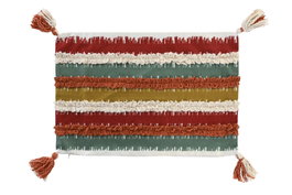 DKD Home Decor Funda Cojin Multicolor 40 x 60 cm Rayas Algodon Poliester