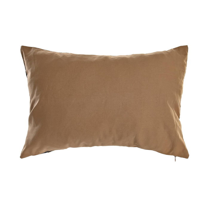DKD Home Decor Funda Cojín Algodón Hojas Multicolor 60x40x1 cm