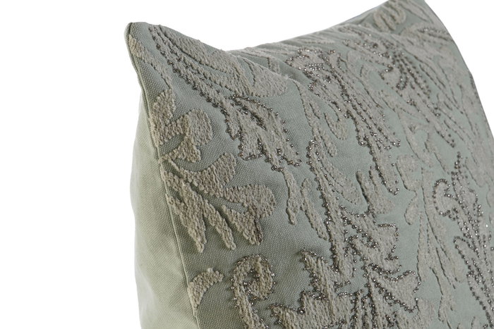 DKD Home Decor Funda Cojin Verde 50x50 cm Algodon Poliester Floral Cierre Cremallera Oculta DKD Home Decor Funda Cojin Verde 50x50 cm Algodon Poliester Floral Cierre Cremallera Oculta