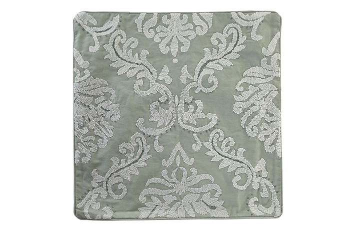 DKD Home Decor Funda Cojín Verde Menta Algodón Poliéster Zipper 50x50 cm