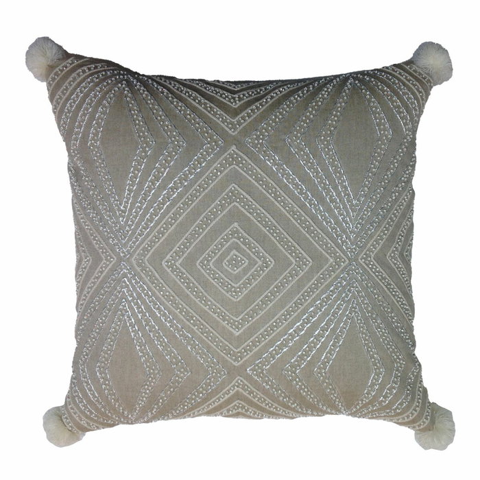 DKD Home Decor Funda Cojín Algodón 50x50 cm Gris DKD Home Decor Funda Cojín Algodón 50x50 cm Gris