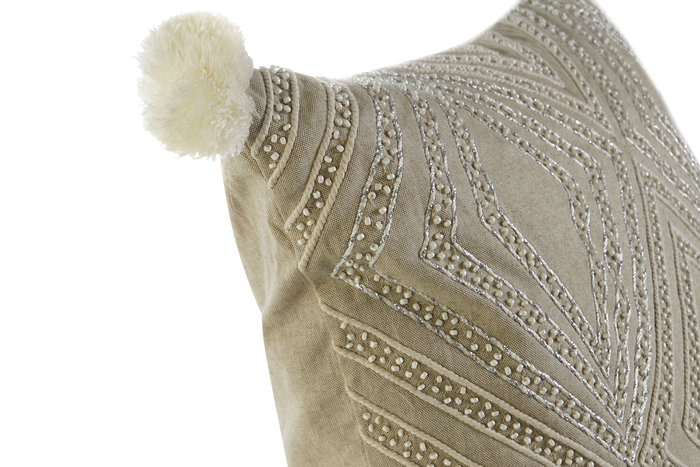 DKD Home Decor Funda Cojín Gris 50x50 cm Algodón Poliéster DKD Home Decor Funda Cojín Gris 50x50 cm Algodón Poliéster