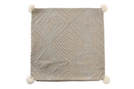 DKD Home Decor Funda Cojín Gris 50x50 cm Algodón Poliéster