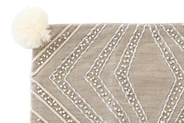 DKD Home Decor Funda Cojín Gris Poliéster Algodón 1 x 40 x 60 cm