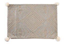 DKD Home Decor Funda Cojín Gris Poliéster Algodón 1 x 40 x 60 cm