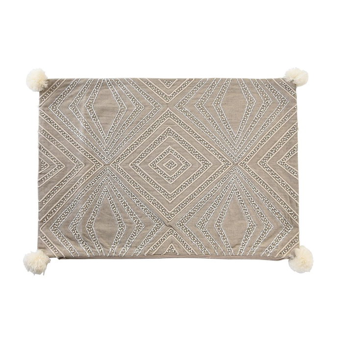 DKD Home Decor Funda Cojín Algodón Gris 60x40x1 cm DKD Home Decor Funda Cojín Algodón Gris 60x40x1 cm