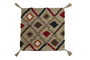DKD Home Decor Funda Cojín Algodón 50x50x1 cm Flecos Multicolor