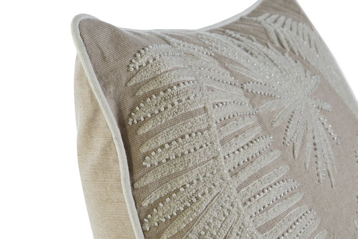 DKD Home Decor Funda Cojin 1 x 50 x 50 cm Marron Hojas Algodon Polyester DKD Home Decor Funda Cojin 1 x 50 x 50 cm Marron Hojas Algodon Polyester