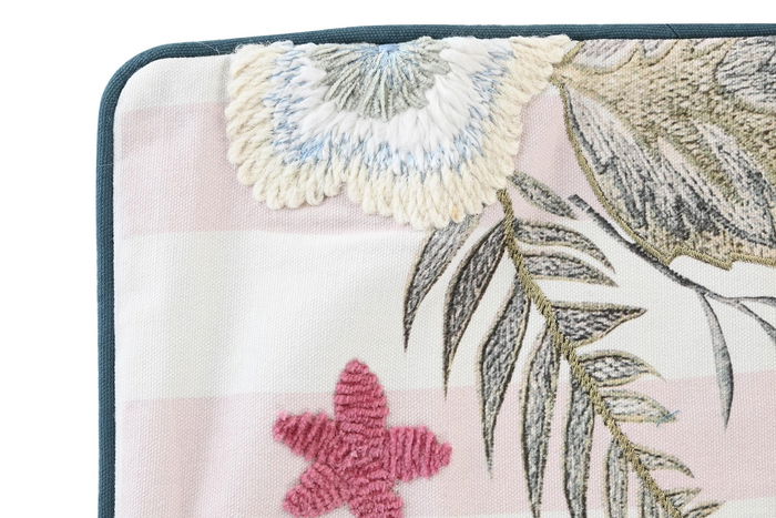 DKD Home Decor Funda Cojin 40 x 60 cm Verde Rosa Algodon Polyester Tropical DKD Home Decor Funda Cojin 40 x 60 cm Verde Rosa Algodon Polyester Tropical