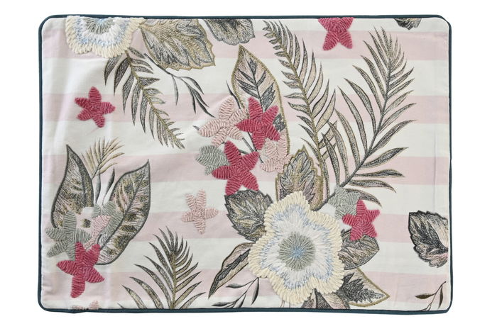 DKD Home Decor Funda Cojin 40 x 60 cm Verde Rosa Algodon Polyester Tropical DKD Home Decor Funda Cojin 40 x 60 cm Verde Rosa Algodon Polyester Tropical