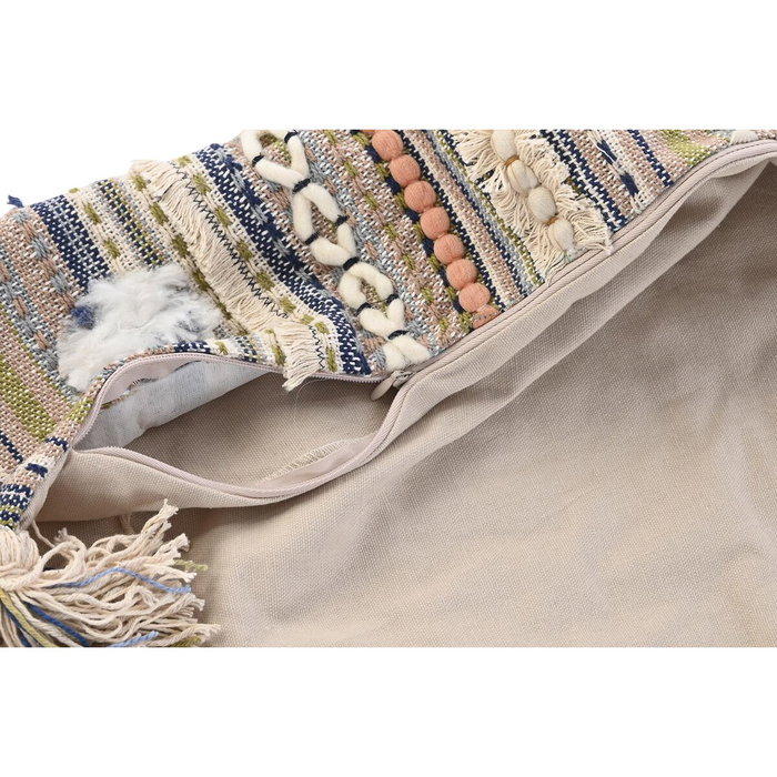 DKD Home Decor Funda Cojín Algodón 50x50 cm Flecos Multicolor DKD Home Decor Funda Cojín Algodón 50x50 cm Flecos Multicolor