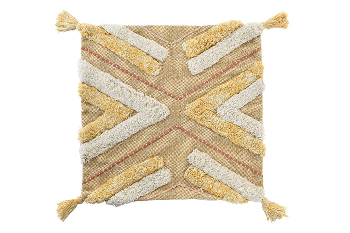 DKD Home Decor Funda Cojin Amarillo 1 x 50 x 50 cm DKD Home Decor Funda Cojin Amarillo 1 x 50 x 50 cm