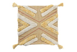 DKD Home Decor Funda Cojín Algodón 50x50x1 cm Amarillo