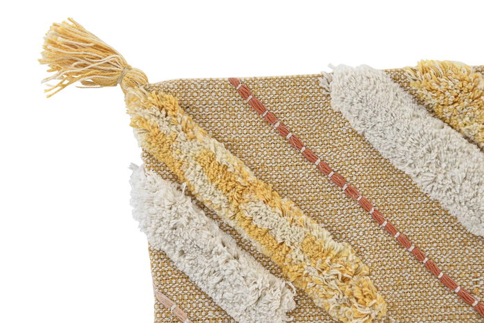 DKD Home Decor Funda Cojín Amarillo Poliéster y Algodón 40 x 60 cm DKD Home Decor Funda Cojín Amarillo Poliéster y Algodón 40 x 60 cm