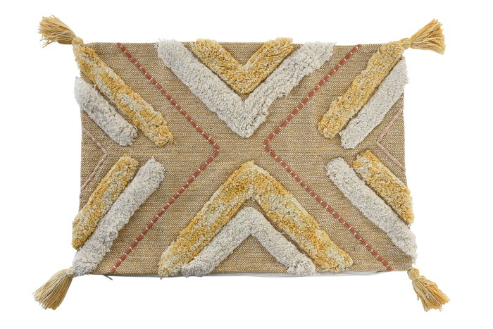 DKD Home Decor Funda Cojín Amarillo Poliéster y Algodón 40 x 60 cm DKD Home Decor Funda Cojín Amarillo Poliéster y Algodón 40 x 60 cm