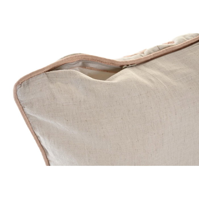 DKD Home Decor Funda Cojín Algodón Bordado Beige