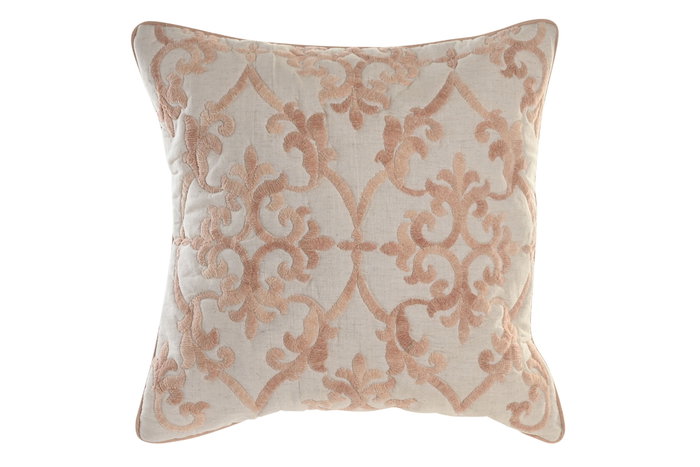 DKD Home Decor Funda Cojín Algodón Bordado Beige