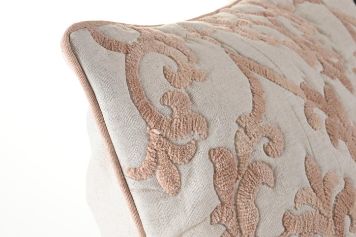 DKD Home Decor Funda Cojín Algodón Bordado Beige