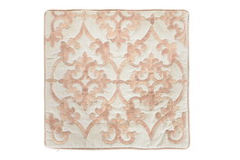 DKD Home Decor Funda Cojin Tradicional 1 x 50 x 50 cm Beige Rosa Algodon