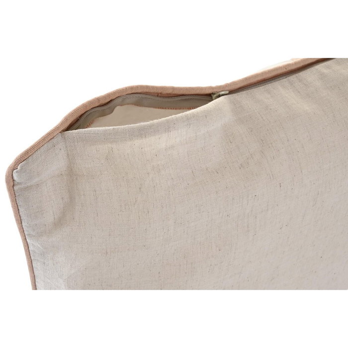 DKD Home Decor Funda de Cojín de Algodón Bordado Beige 60x40 cm