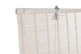 DKD Home Decor Estor Oriental Enrollable para Puerta Blanco Bambú/Poliéster 2 x 230 x 120 cm