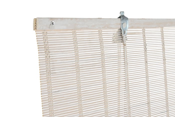 DKD Home Decor Estor Oriental Enrollable para Puerta Blanco Bambú/Poliéster 2 x 230 x 120 cm DKD Home Decor Estor Oriental Enrollable para Puerta Blanco Bambú/Poliéster 2 x 230 x 120 cm