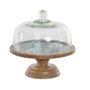 DKD Home Decor Bandeja Mango Cristal Flores Esmaltado Multicolor