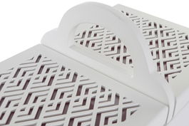 DKD Home Decor Joyero Romantico 17 x 24 x 30 cm Rosa Palo Blanco