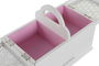 DKD Home Decor Joyero Romantico 17 x 24 x 30 cm Rosa Palo Blanco