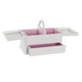 DKD Home Decor Joyero MDF y Cristal Rosa Palo 30x17x24
