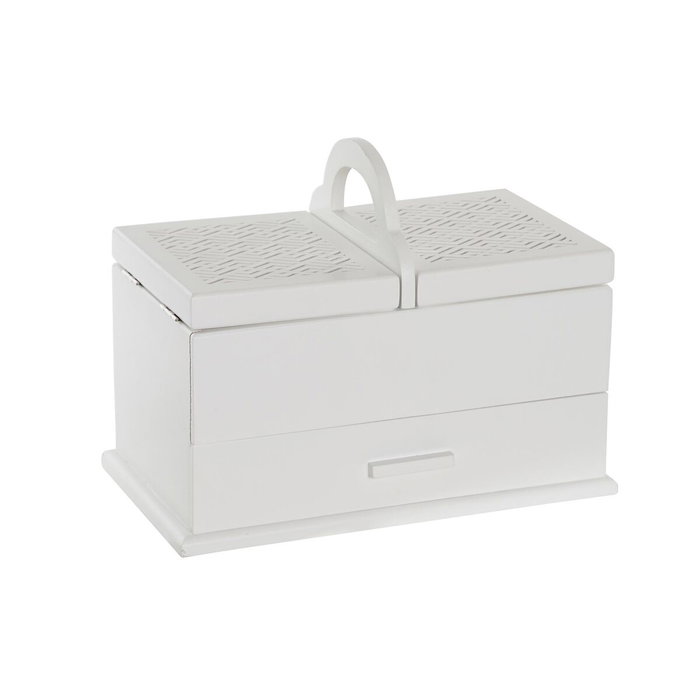 DKD Home Decor Joyero MDF y Cristal Rosa Palo 30x17x24 DKD Home Decor Joyero MDF y Cristal Rosa Palo 30x17x24