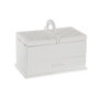 DKD Home Decor Joyero MDF y Cristal Rosa Palo 30x17x24