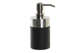 DKD Home Decor Dosificador Loft Negro Plateado 9 x 17 x 7 cm