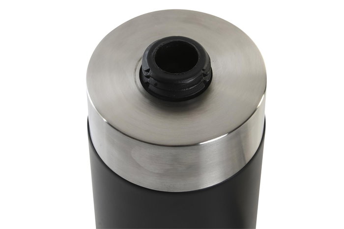 DKD Home Decor Dosificador Loft Negro Plateado 9 x 17 x 7 cm