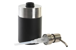 DKD Home Decor Dosificador Loft Negro Plateado 9 x 17 x 7 cm