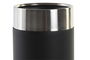 DKD Home Decor Vaso Negro Plateado Resina Inox 7 x 10.5 x 7 cm