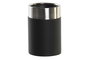 DKD Home Decor Vaso Negro Plateado Resina Inox 7 x 10.5 x 7 cm